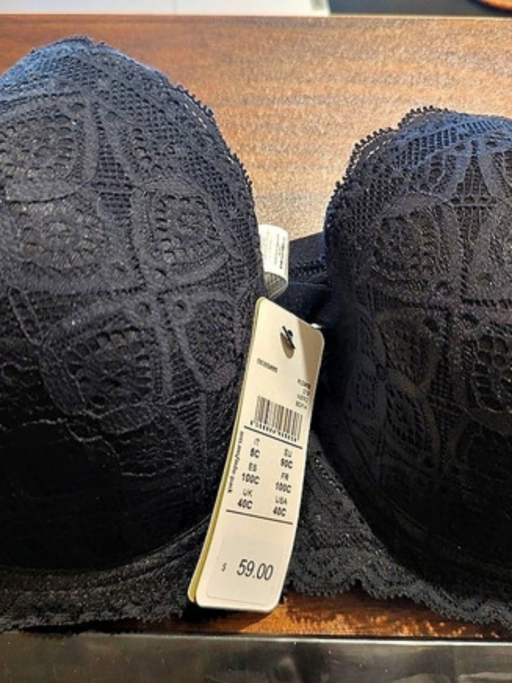 Intimissimi Sofia Balconette Bra in Lace Black 38C